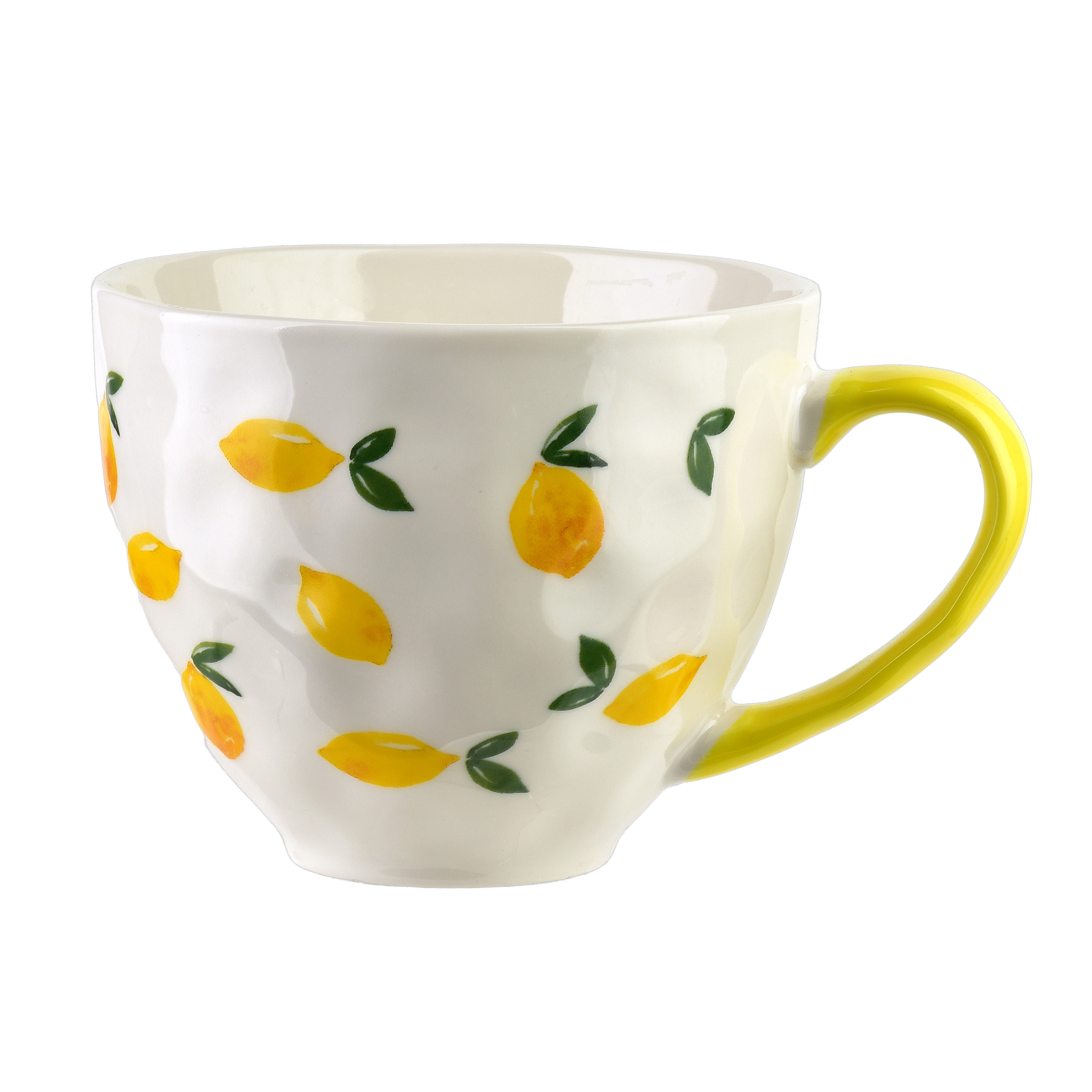 Muki posliini LIMONE 400 ml 11x15x9 cm sitruunakuosi 1 kpl