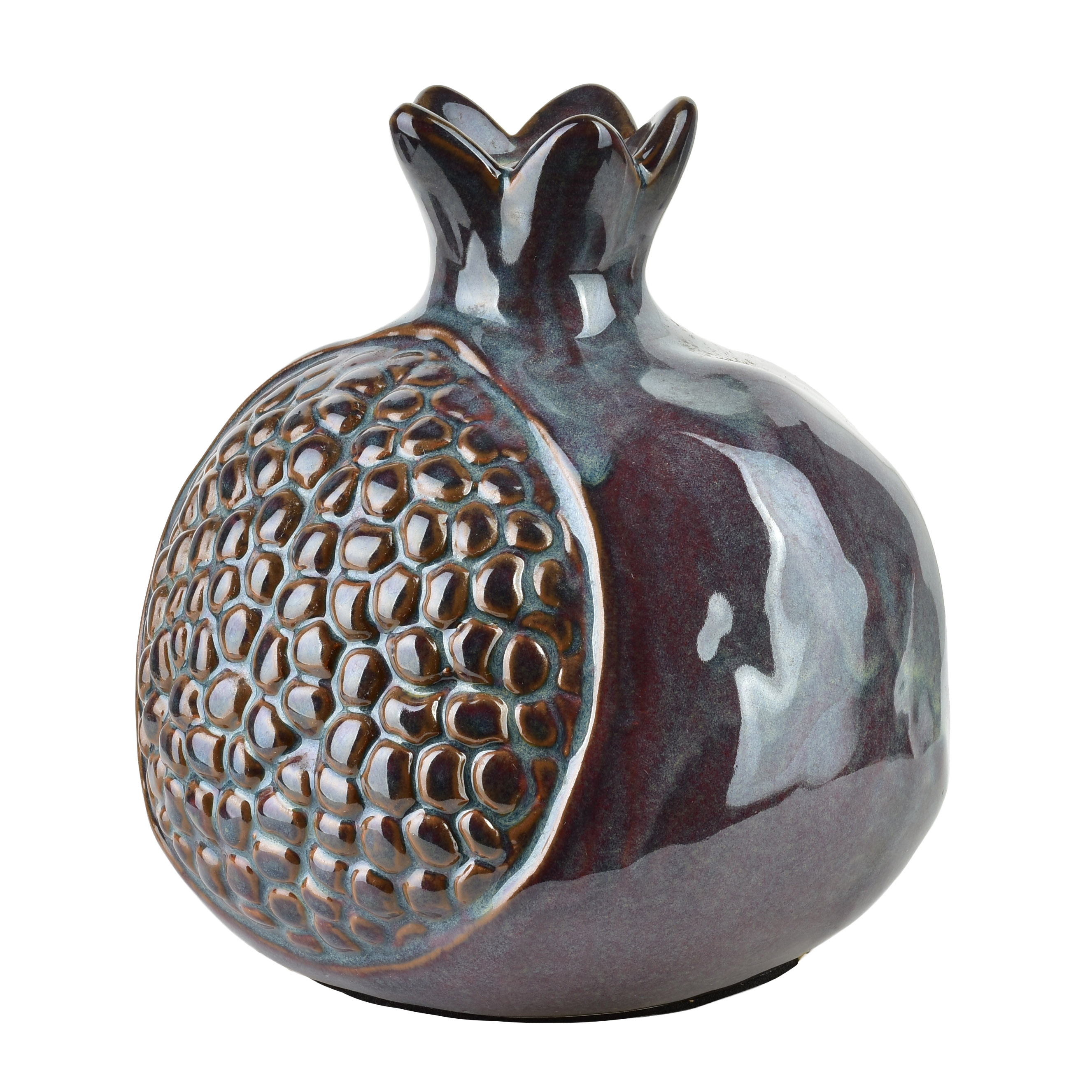 Koristefiguuri keramiikka SAGGIO Granat 15x15x15 cm violetti 1 kpl