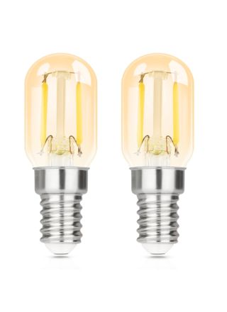 NETTLIFE 2 kpl E14 LED - lamppuja, viileän valkoinen, T22, Vintage LED 2W, Retro, 6000K, energiansäästölamppu, E14, ei - himmennettävä