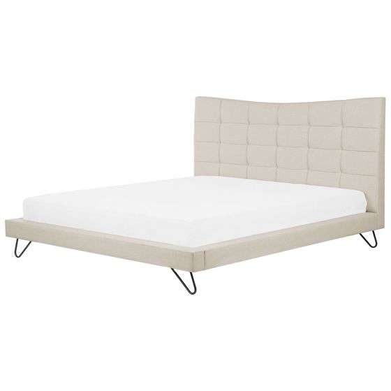 Sänky kangas LANNION 180 x 200 cm Vaaleanbeige