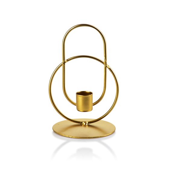Kynttilänjalka metalli Mondex Cedric Gold 9x15cm kulta 1kpl
