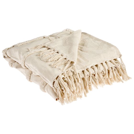 Torkkupeitto CHACK Puuvilla 200 x 220 cm Beige