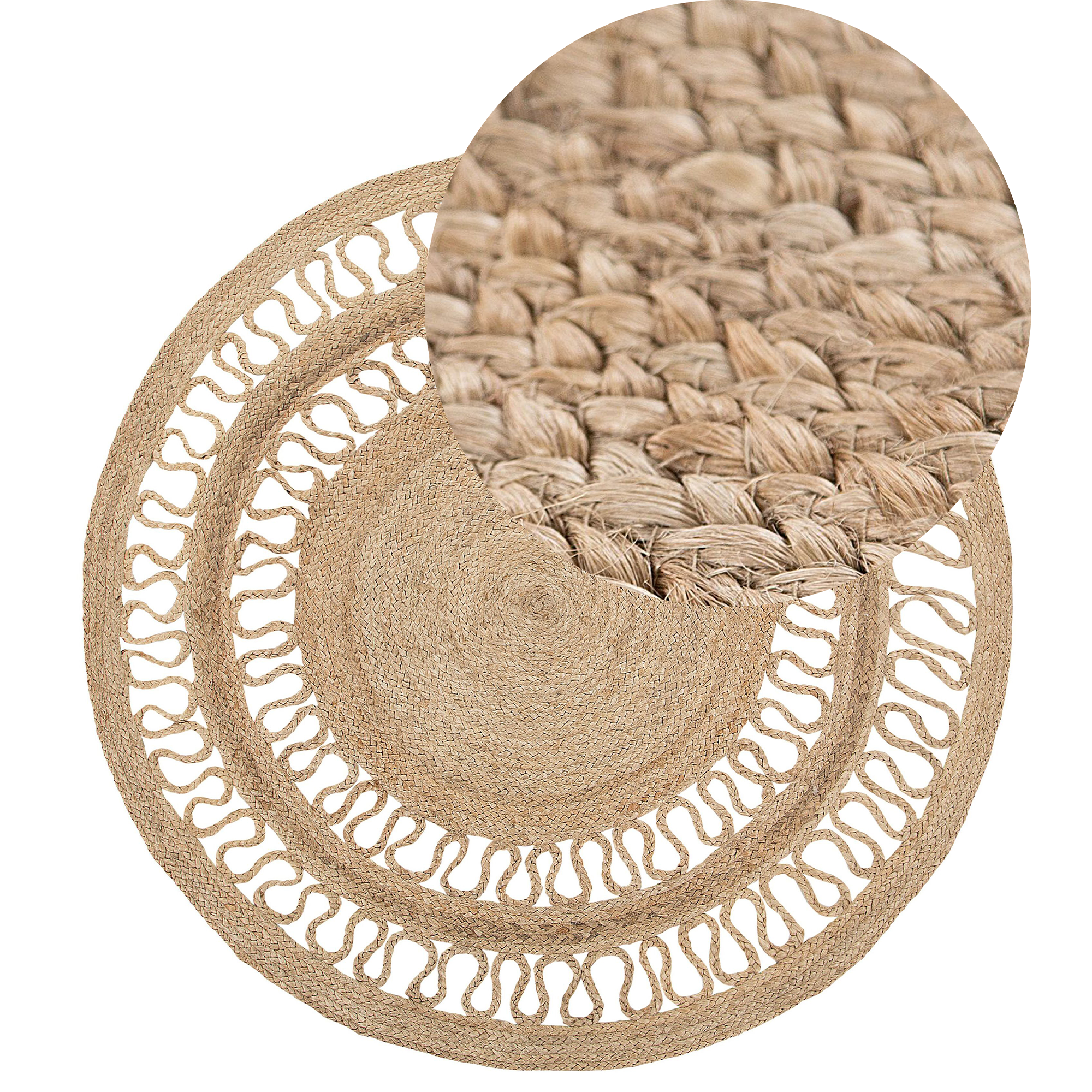 Matto DIKILI Beige ø 120 cm juutti