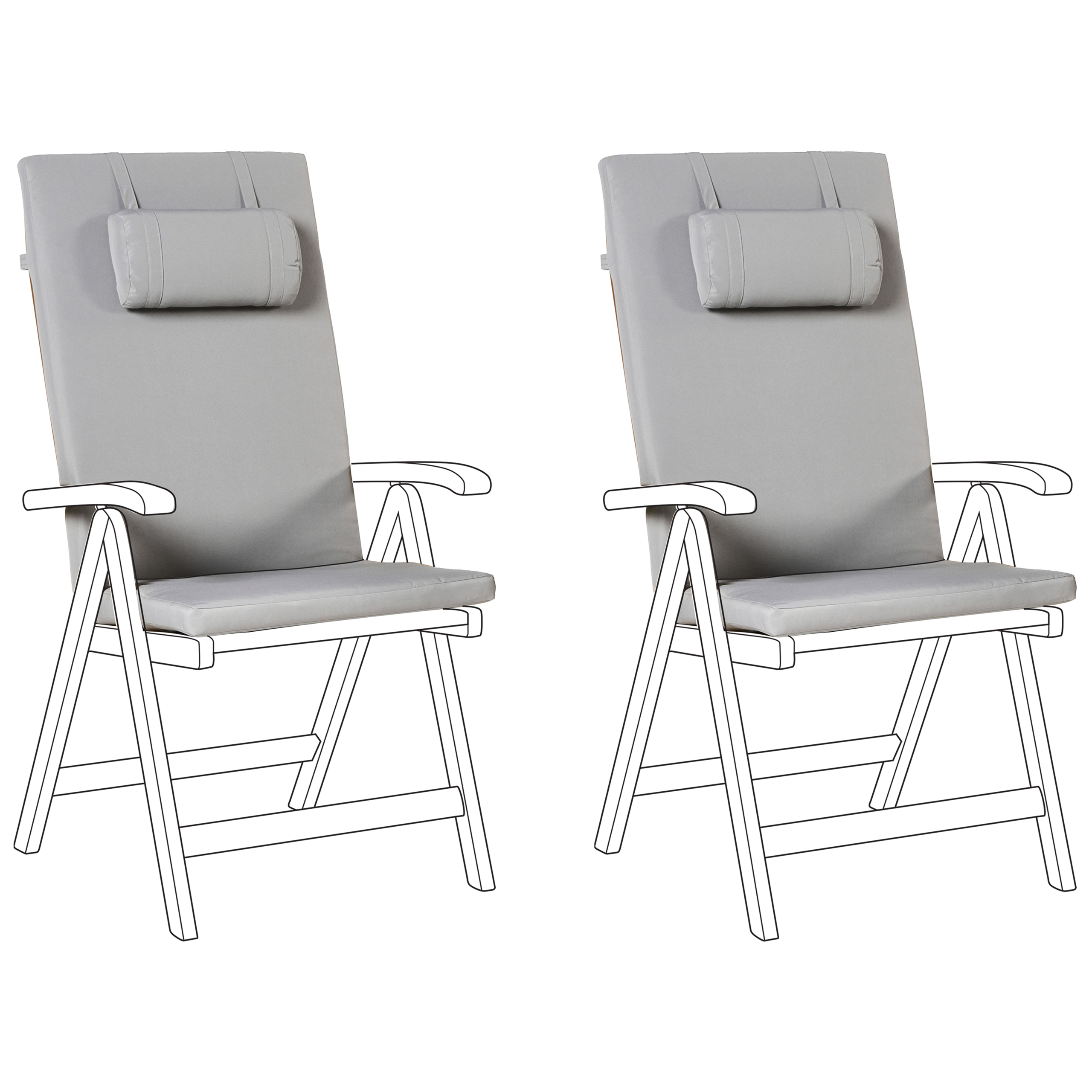 Selkä-/istuintyynysetti 2 kpl JAVA/AMANTEA PREMIUM 50 x 70 cm Vaaleanharmaa