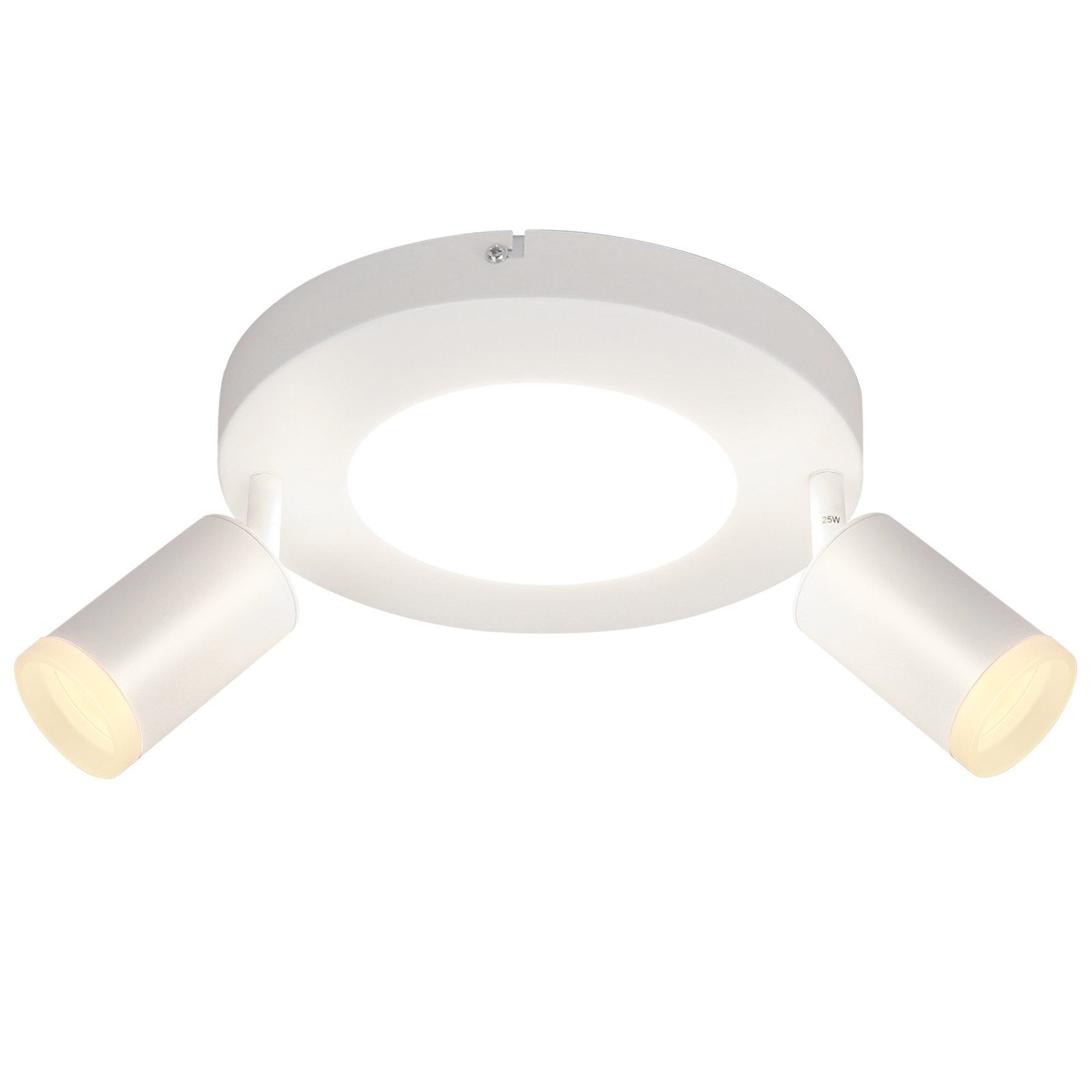 NETTLIFE Kattospottivalaisin 2 lamppua GU10 20W makuuhuoneeseen 3000k Kääntyvä 350° metalli kääntyvä