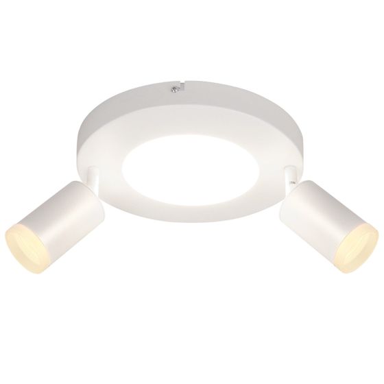 NETTLIFE Kattospottivalaisin 2 lamppua GU10 20W makuuhuoneeseen 3000k Kääntyvä 350° metalli kääntyvä