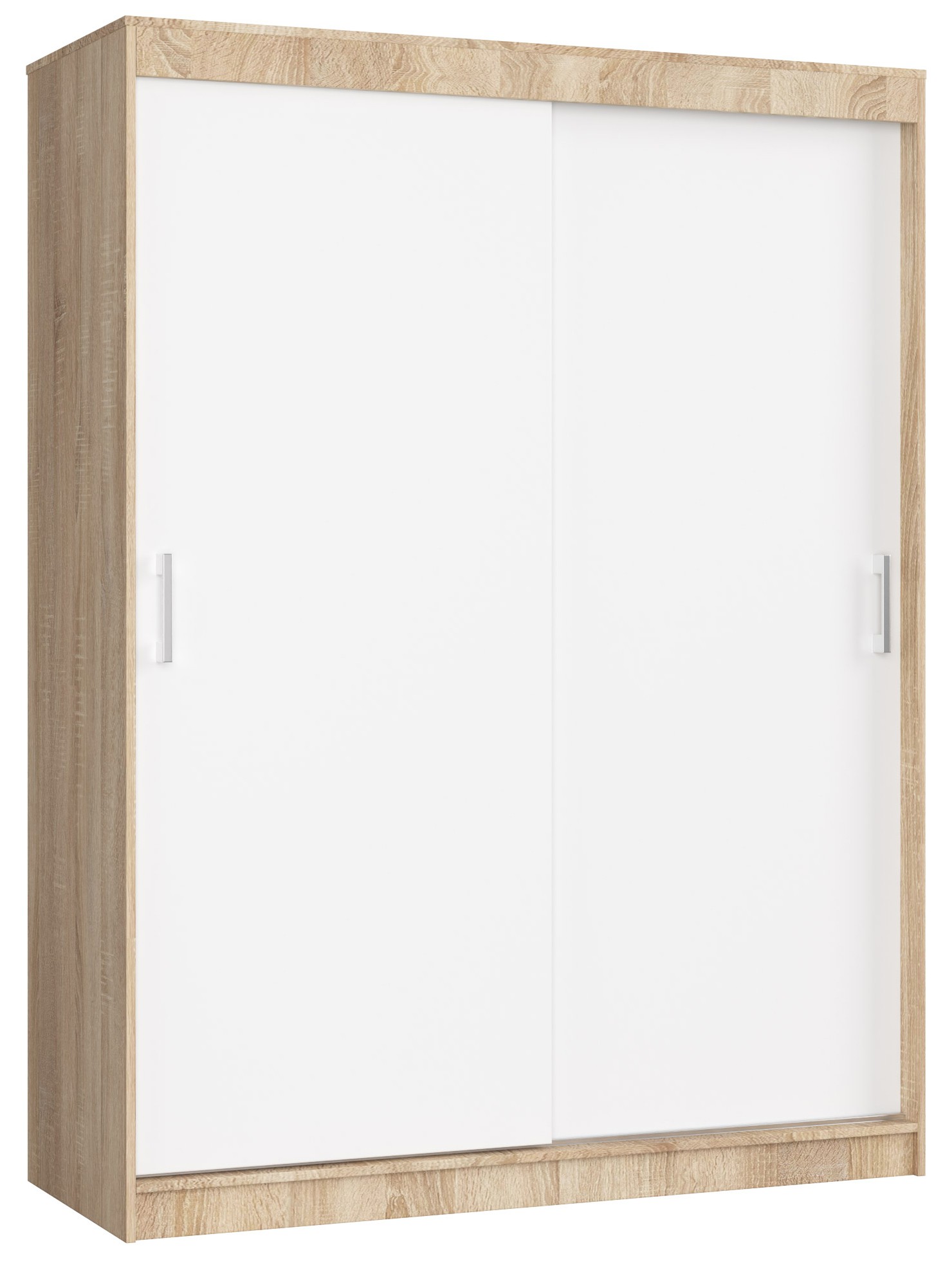 Akord Liukuovi Kaappi Mono Sonoma-tammi/Valkoinen 150x60x200