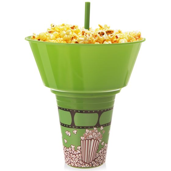 Vihreä popcorn-kuppi ja -kulho 500 ml