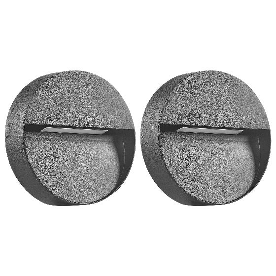 LED-ulkoseinävalaisinsetti 2 kpl POMPTON Musta