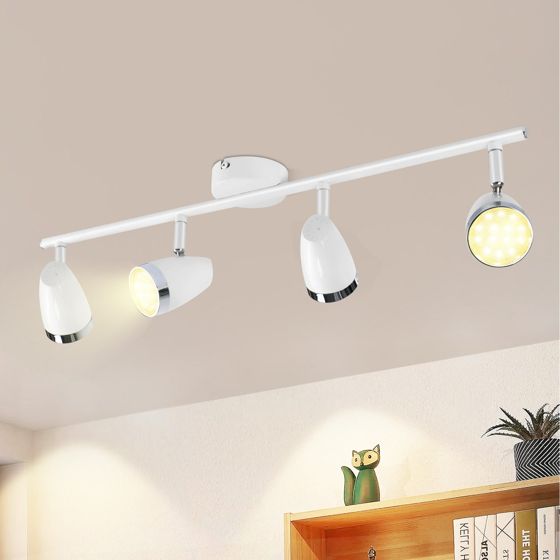 NETTLIFE LED - kattospottivalaisin 4 lamppua moderni 4W valkoinen lämmin valkoinen 3000K