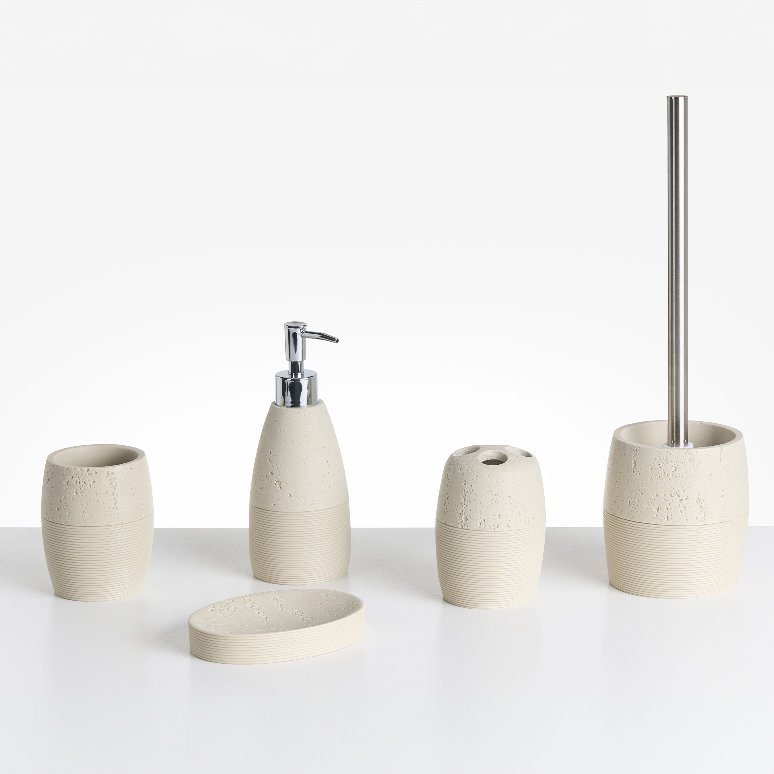 Kylpyhuonesetti 5 osaa YARAPA Vaaleanbeige