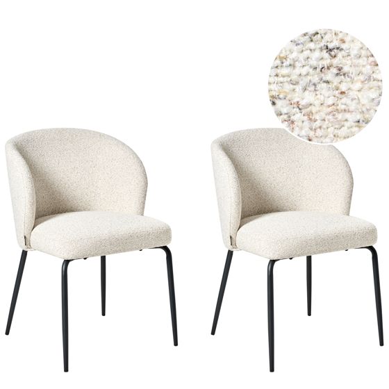 Ruokatuolisetti 2 kpl ZANA buklee Vaaleanbeige