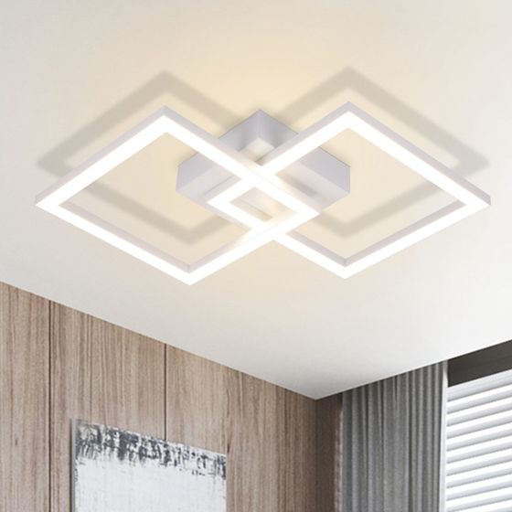 NETTLIFE Neliönmuotoinen, LED - kattovalaisin, musta, 24W, 4000K, neutraalin Valkoinen, moderni Keittiövalaisin