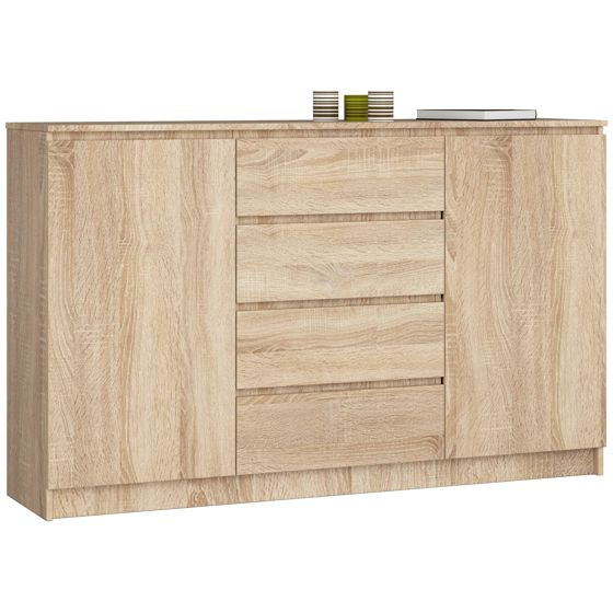 Akord Senkki 2 Ovet 4 Laatikkoa Sonoma-tammi 160x40x99