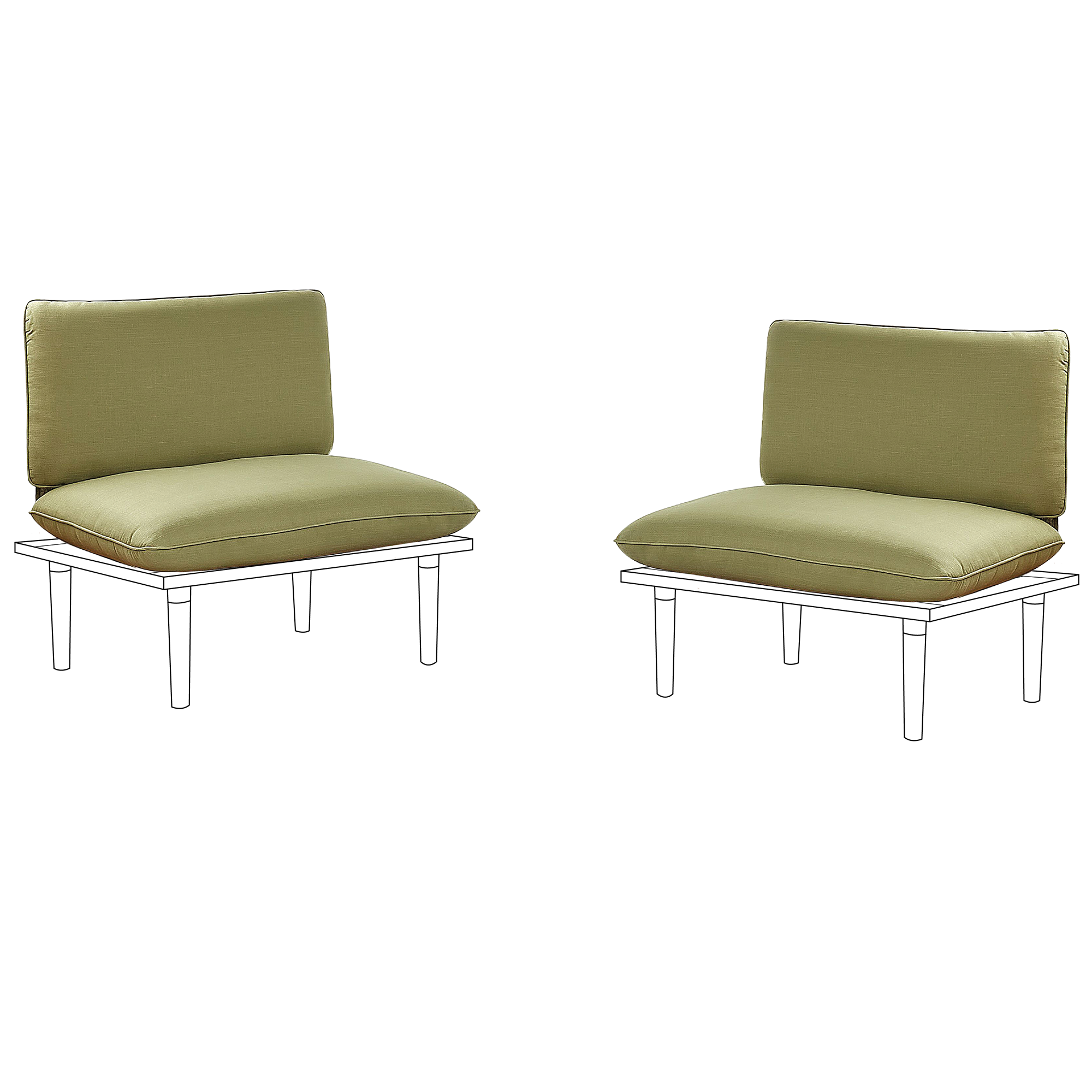 Ulkotyynyjen päällissetti FRASCATI  Oliivinvihreä