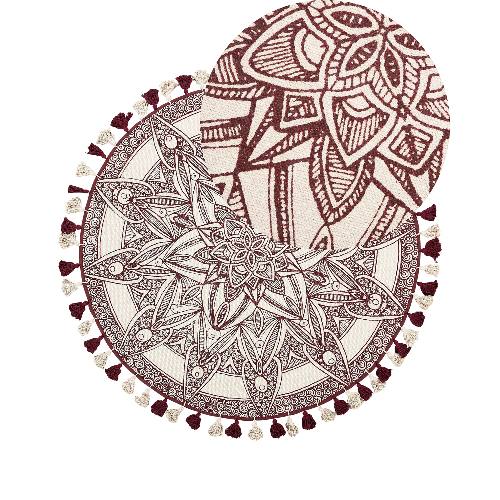 Matto OLTU Punainen ø 120 cm puuvilla