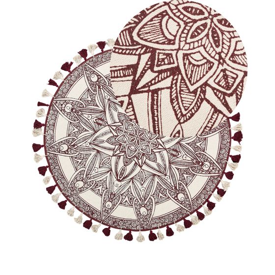 Matto OLTU Punainen ø 120 cm puuvilla