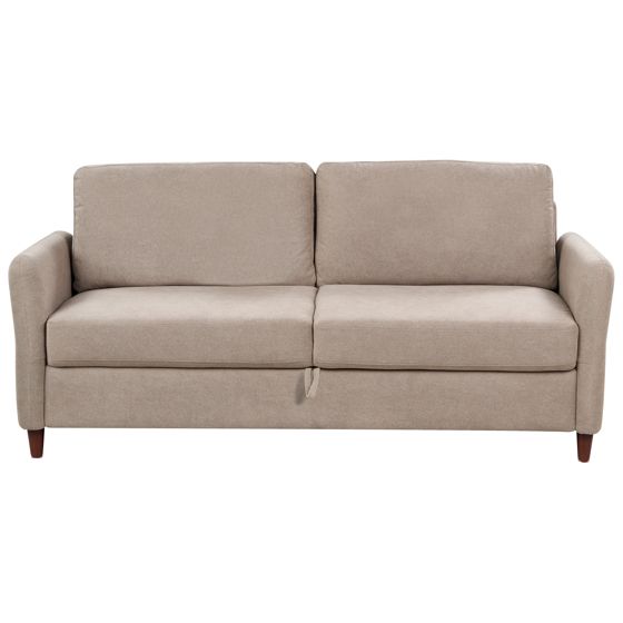 Sohva MARE kangas Ruskeanharmaa säilytystila 3-istuttava