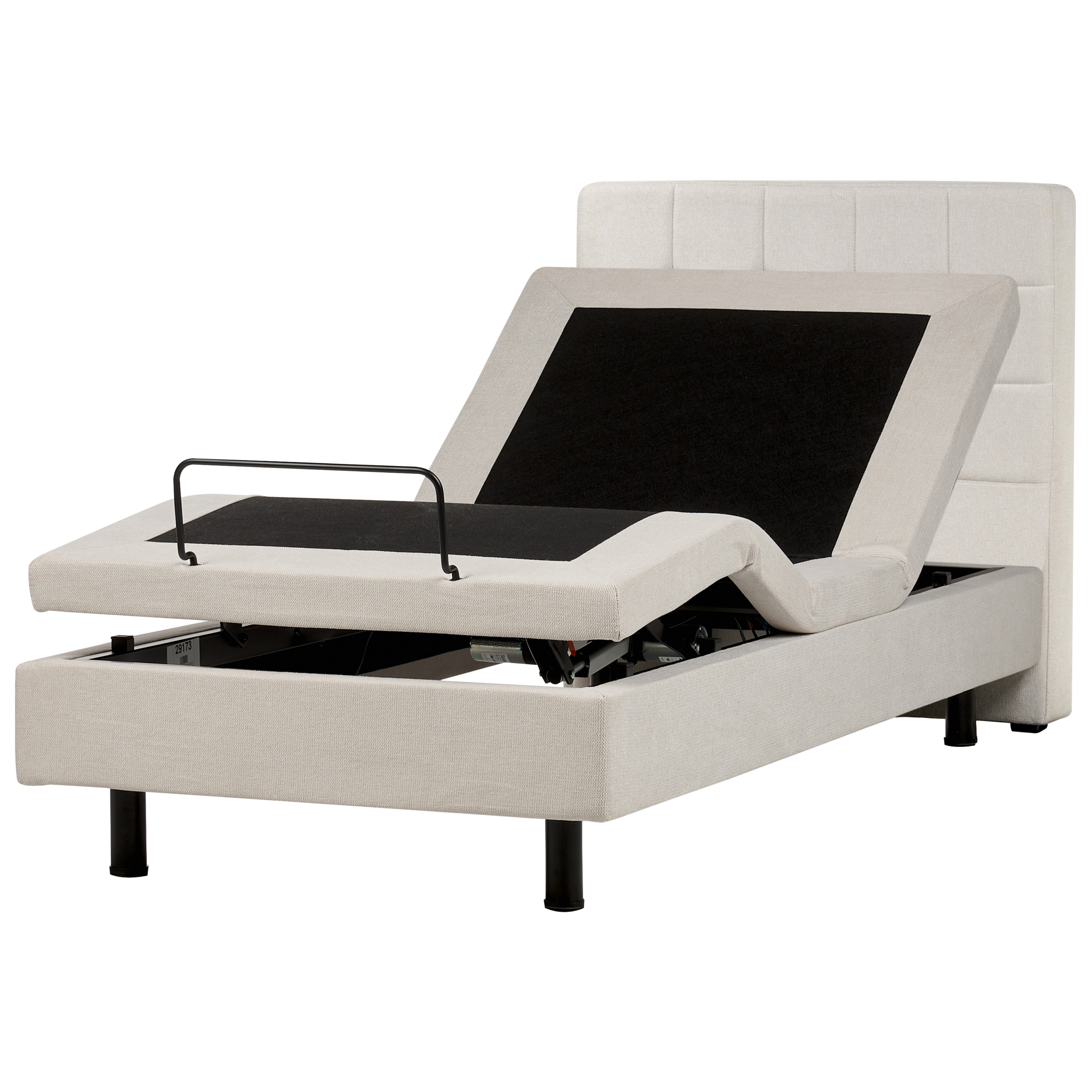 Säädettävä sänky kangas DUKE 90 x 200 cm Vaaleanbeige