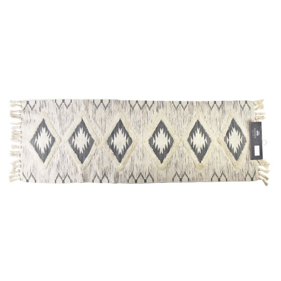Hapsumatto polyesteri BOHO 60x180 cm harmaa-beige 1 kpl