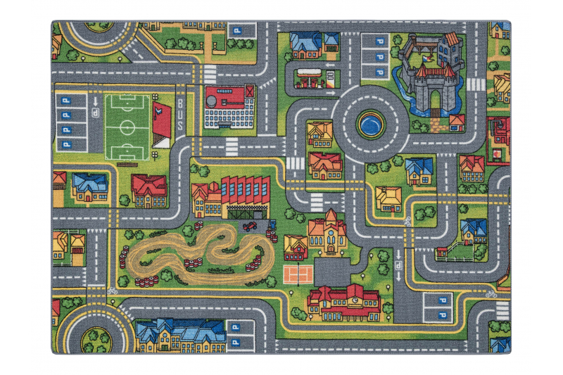 REBEL ROADS MATTO City life 97 Kaupunki, luistamaton lapsille - harmaa 95x133 cm