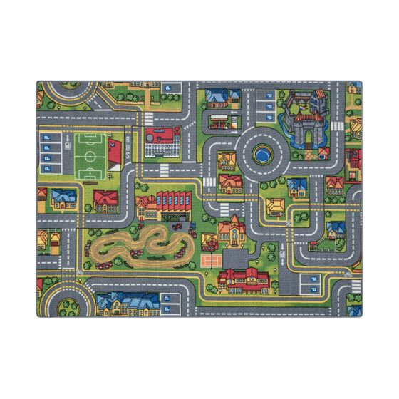 REBEL ROADS MATTO City life 97 Kaupunki, luistamaton lapsille - harmaa 95x133 cm