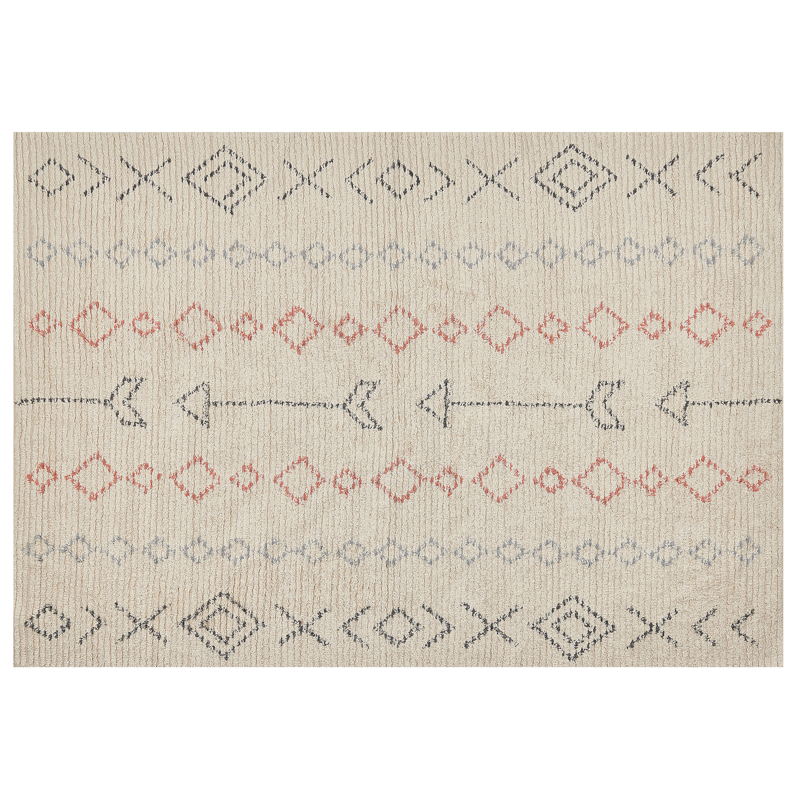 Matto DISPUR Beige 160 x 230 cm Puuvilla