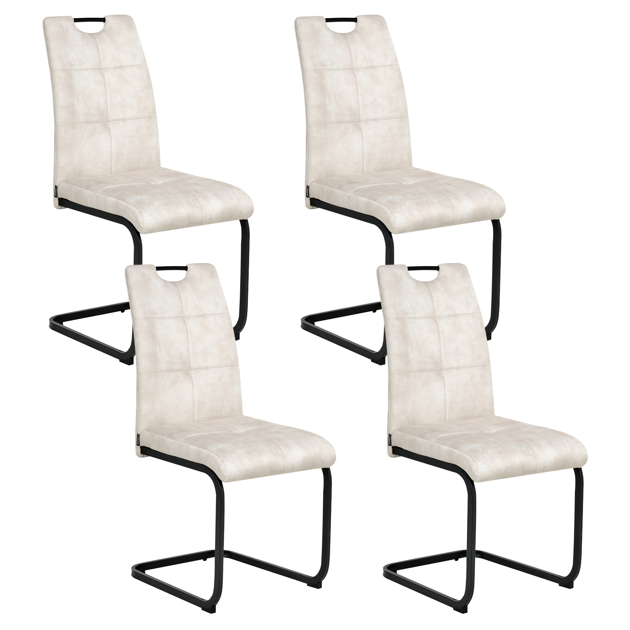 Ruokatuolisetti 4 kpl CISCO kangas Vaaleanbeige