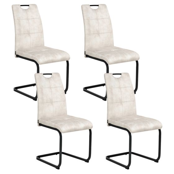 Ruokatuolisetti 4 kpl CISCO kangas Vaaleanbeige