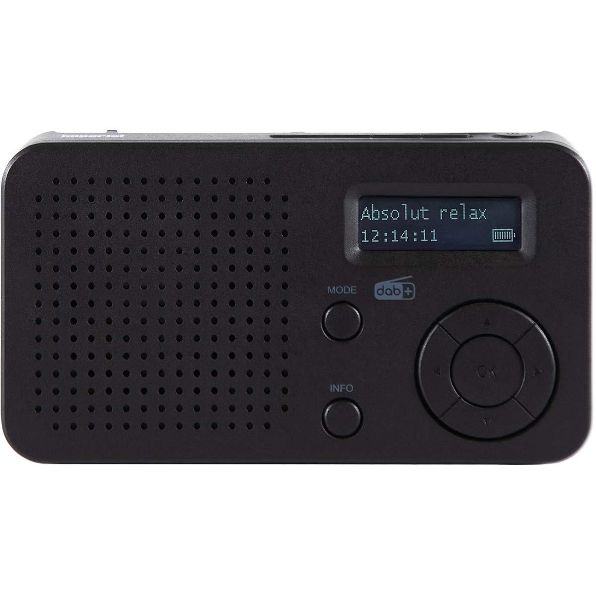 Radio DAB+/FM Bluetoothilla ja Valaistulla LCD-näytöllä Kannettava DABMAN 17