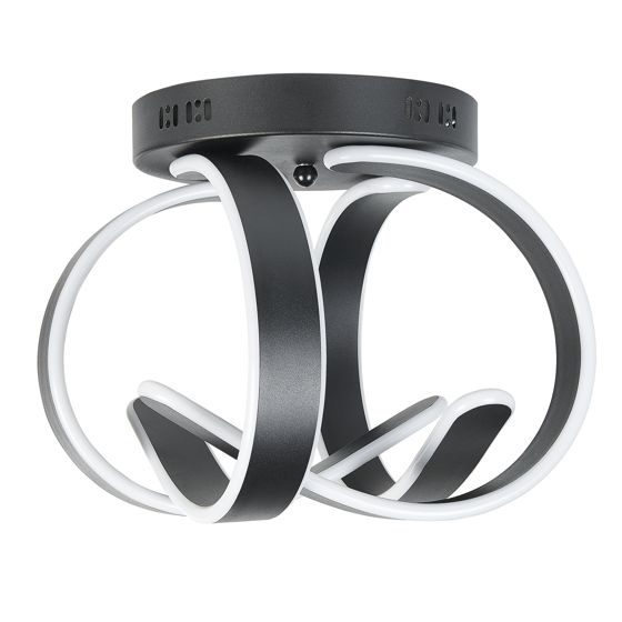 LED-kattovalaisin NURA metalli Musta