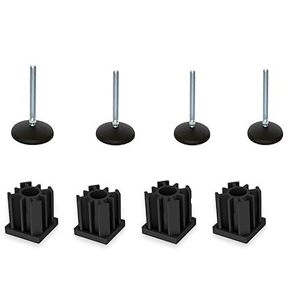 M10x90-sinkkijalka, pituus 100 mm, pohja + kiinnityskappaleet 30x30x1, 5 mm – 4 kpl:n sarja