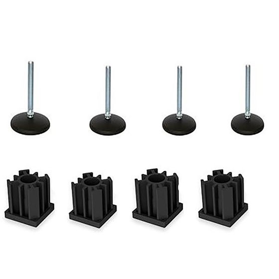 M10x90-sinkkijalka, pituus 100 mm, pohja + kiinnityskappaleet 30x30x1, 5 mm – 4 kpl:n sarja