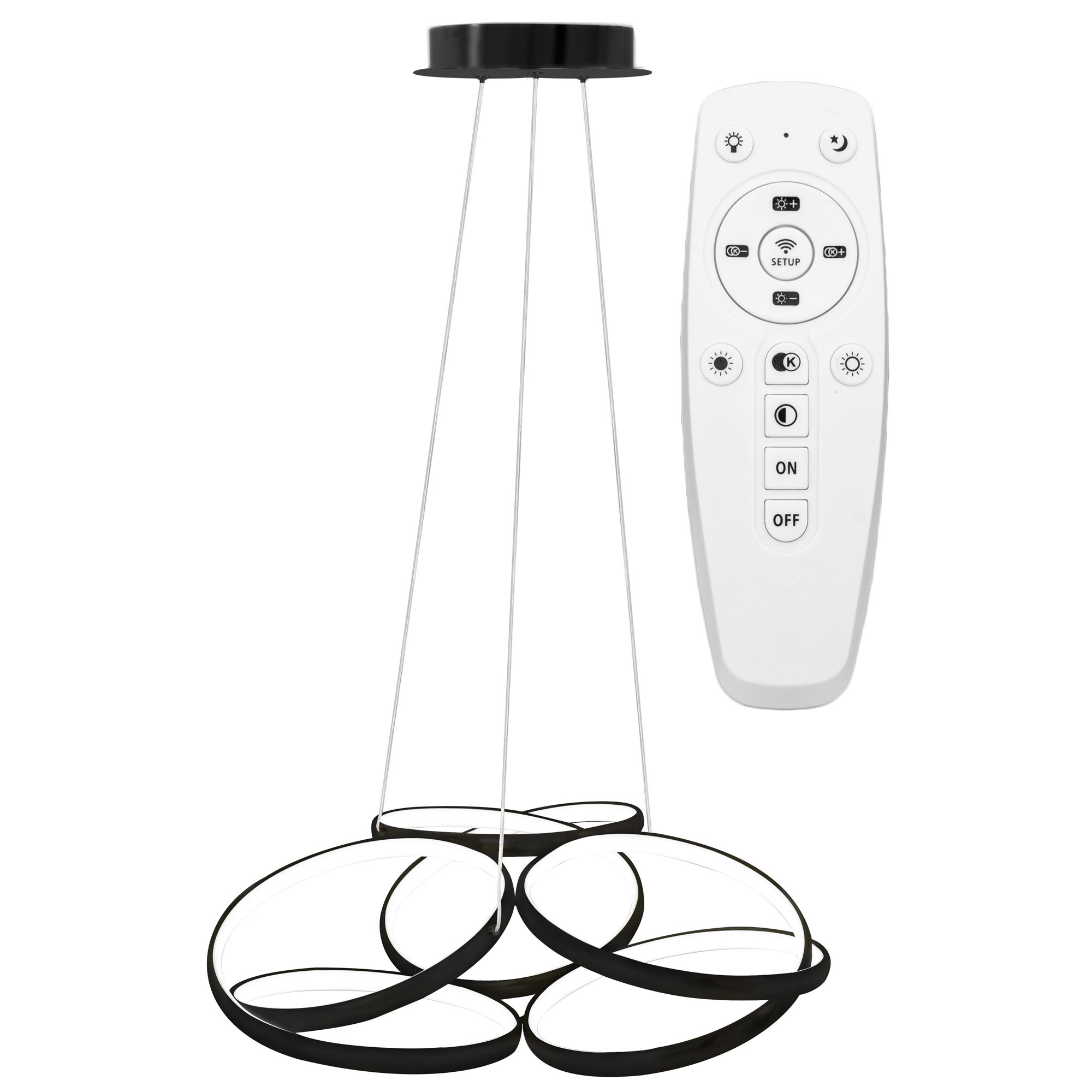 TOOLIGHT riippuvalaisin LED APP793-CP FLAT Musta, 26x54x70cm