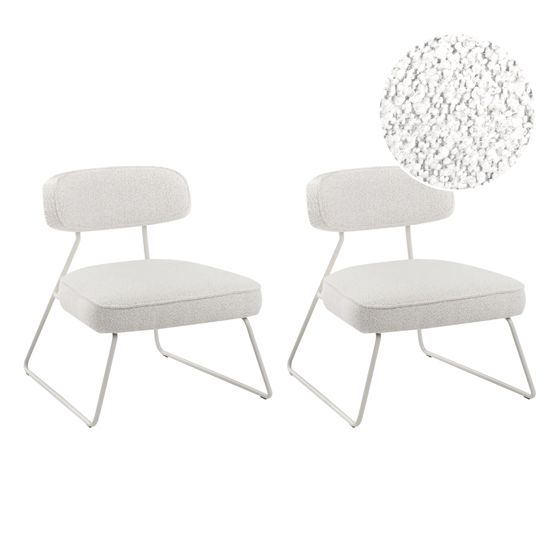 Nojatuolisetti 2 kpl FROVI kangas Luonnonvalkoinen