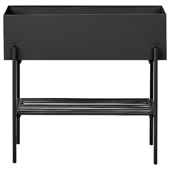 Korotettu kukkaruukku VINCA metalli 70 cm Musta