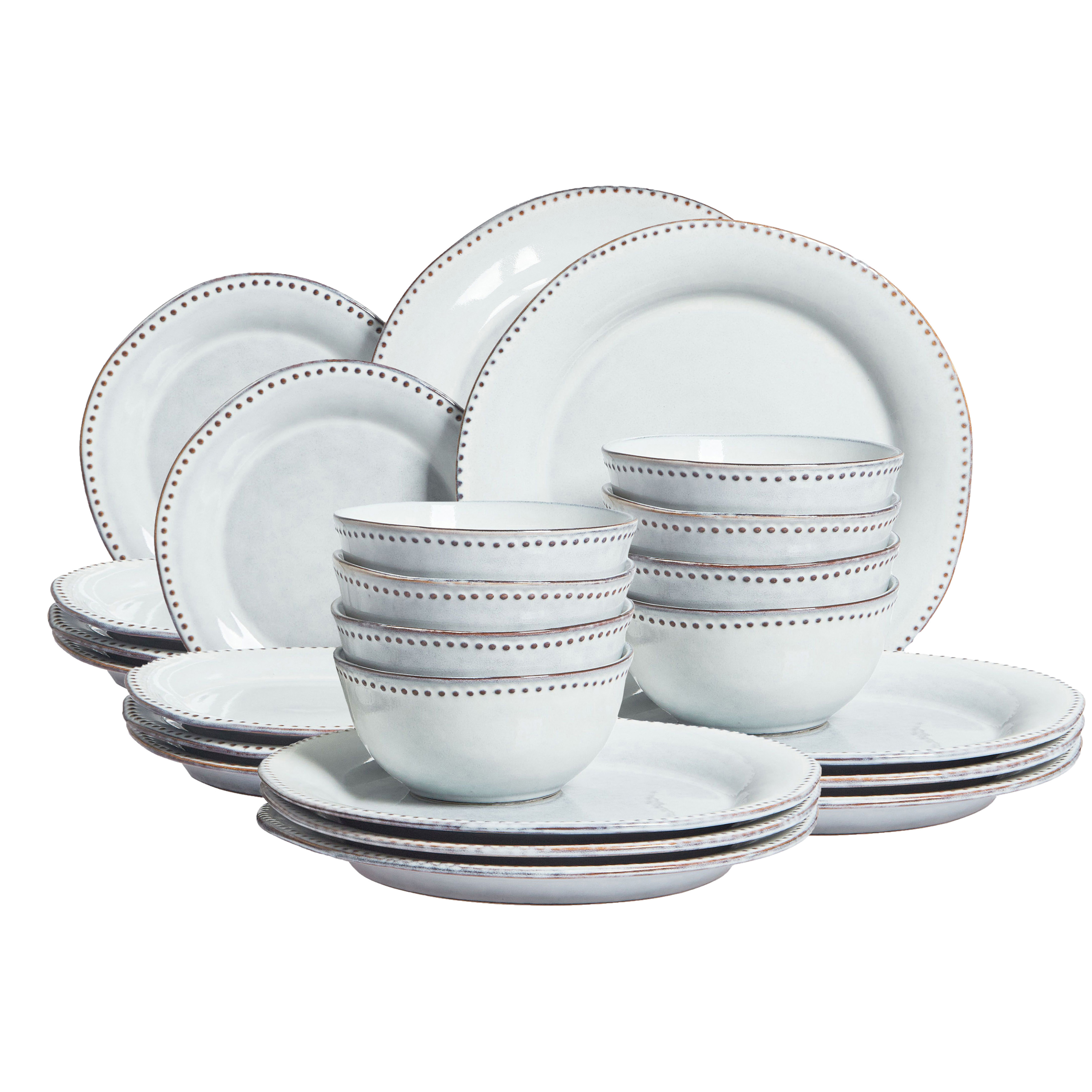 Astiasto 24 osaa CHERVIL kivitavara Vaaleansininen