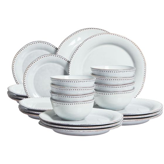 Astiasto 24 osaa CHERVIL kivitavara Vaaleansininen