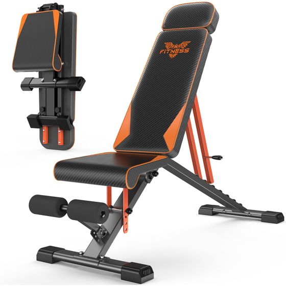 Kuntosalipenkki 880lbs säädettävä monikulmainen tukeva rakenne, pehmustettu istuin ja selkänoja, monipuolisiin harjoituksiin