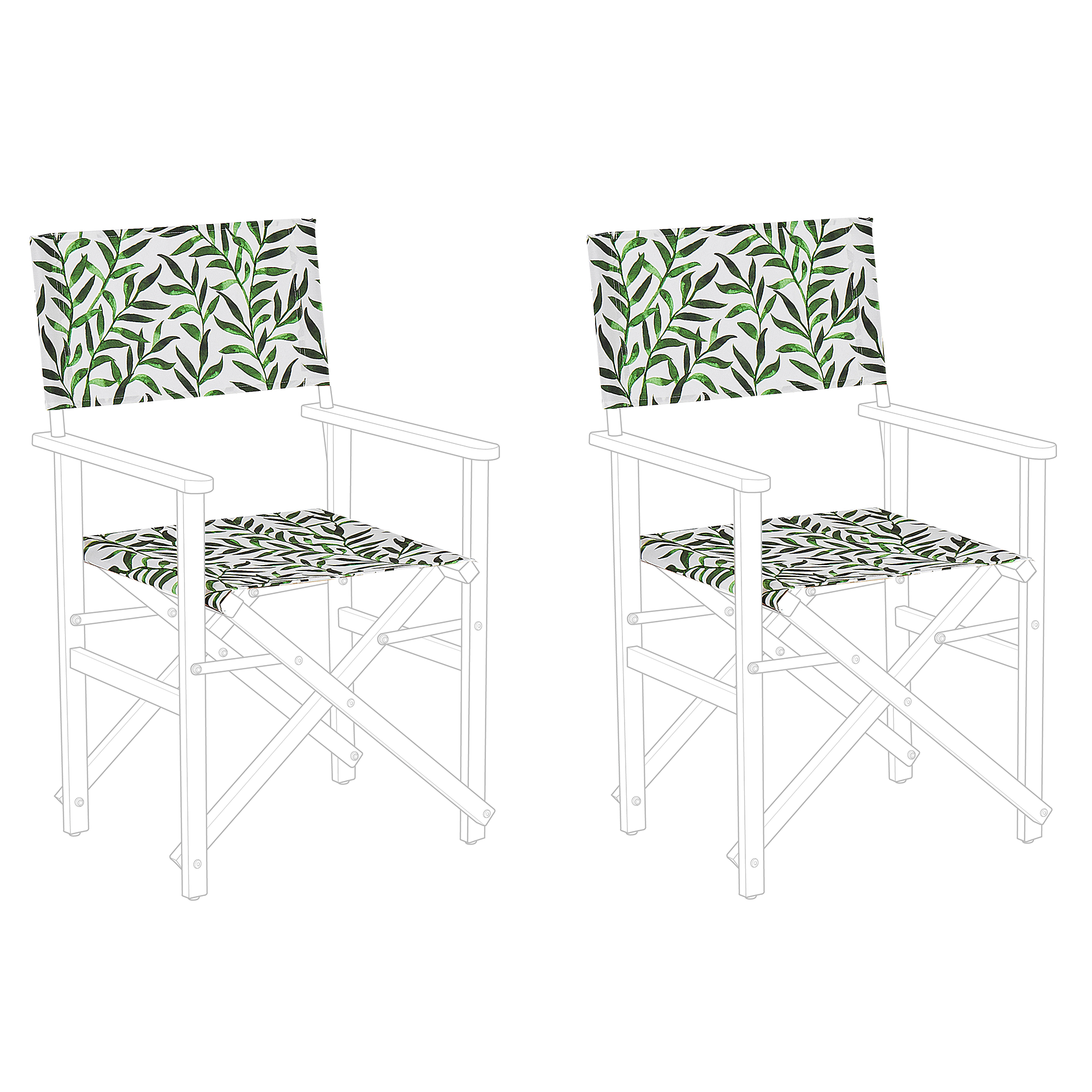 Puutarhatuolien vaihtokangassetti 2 kpl CINE Valkoinen