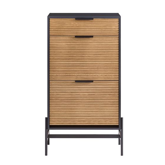 SoBuy Kenkäkaappi Kenkähylly Kenkäteline sisäänkäyntiin puukuitulevystä musta HFSR03-SCH