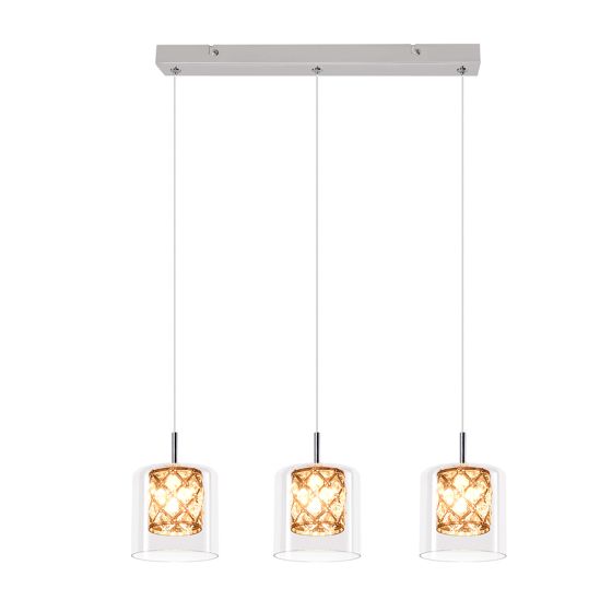 NETTLIFE moderni,kristalli,G9,lasinen,riippuvalaisin,ruokailutilaan,,säädettävä,korkeus