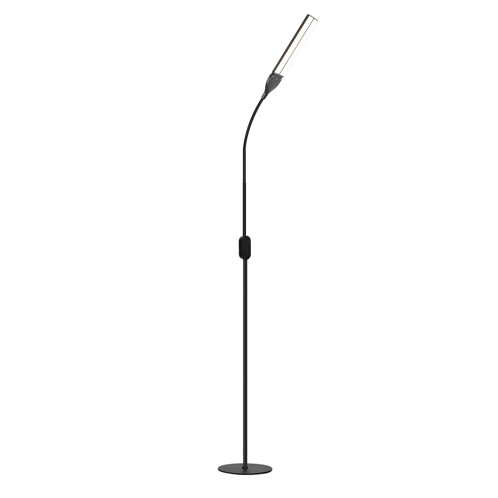 NETTLIFE Himmennettävä LED-lattiavalaisin - Musta olohuoneen lattiavalaisin 158 cm Moderni kosketuslattiavalaisin 9 W ajastimella ja muistitoiminnolla