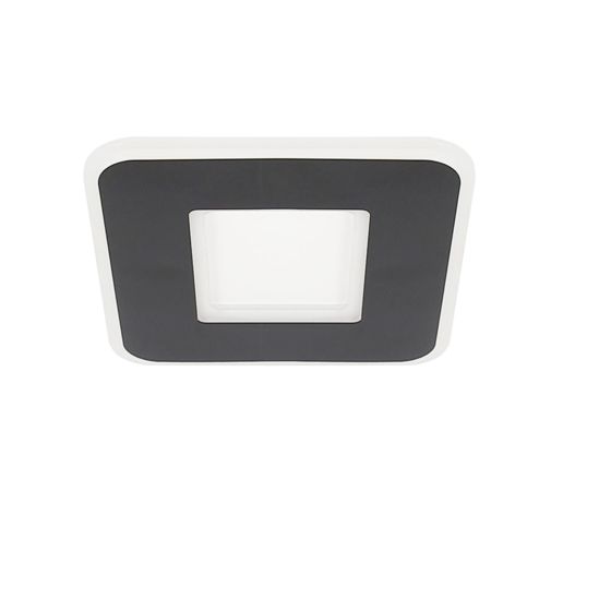 NETTLIFE Musta, neliönmuotoinen, LED - kattovalaisin, 23W, /20W, moderni, lämmin Valkoinen, pysyvästi, integroitu, LED - kattovalaisin