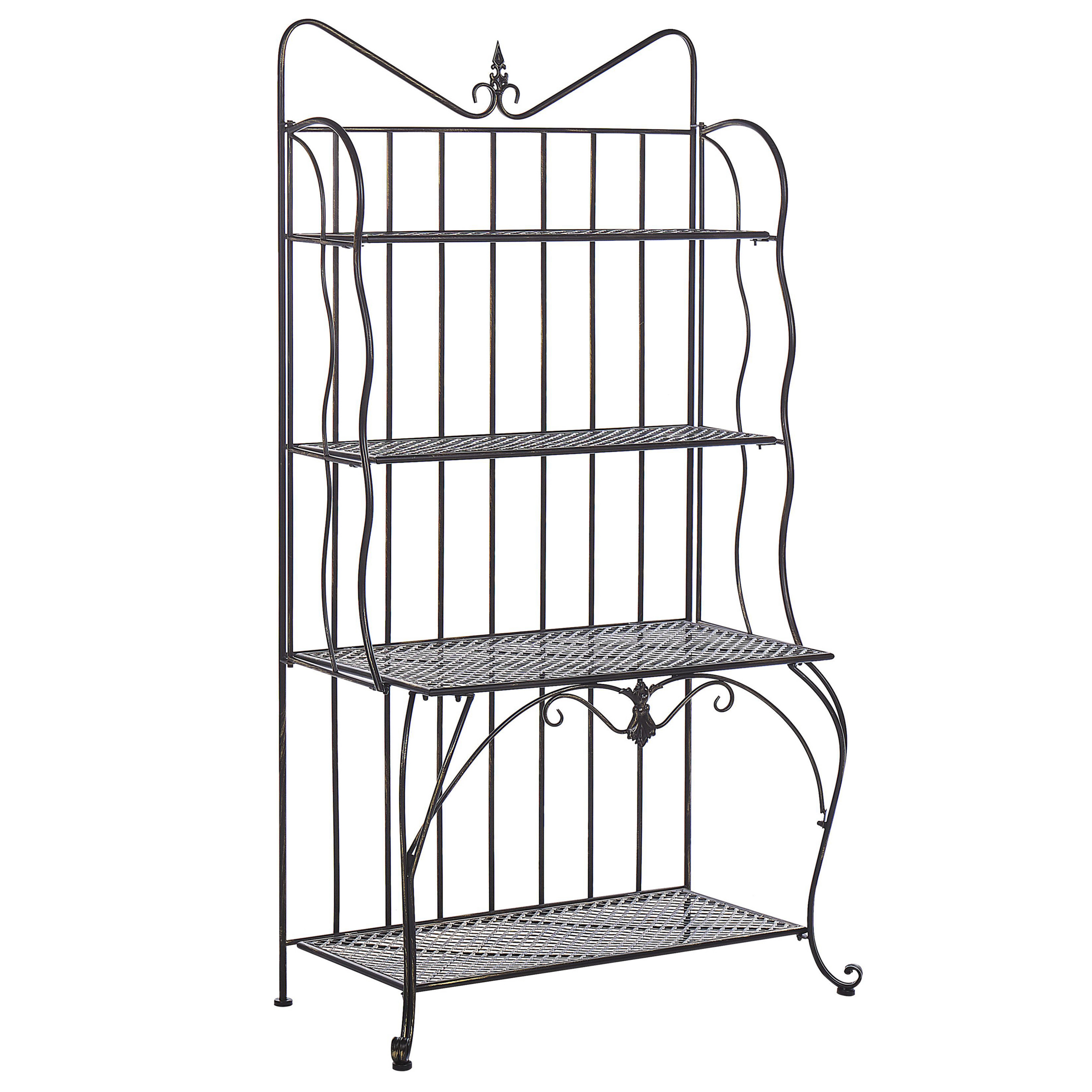 Hylly PAVONA metalli 94 cm 50 cm Musta