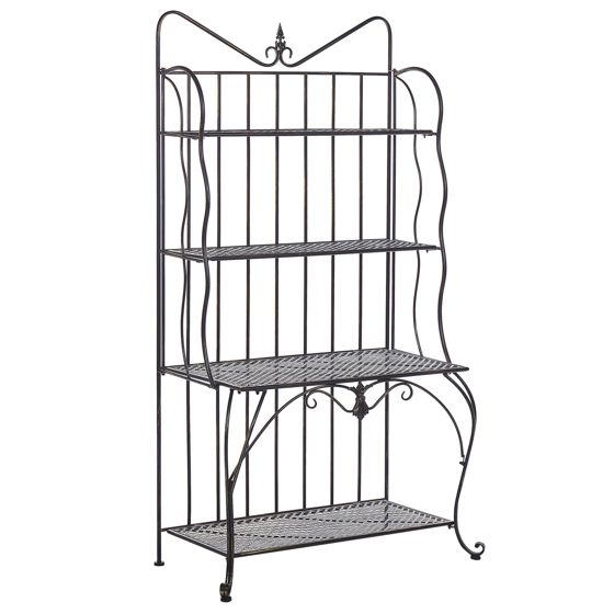Hylly PAVONA metalli 94 cm 50 cm Musta