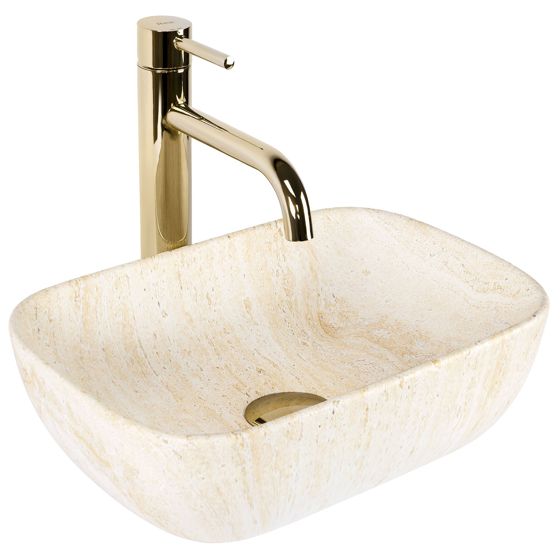 REA Malja-allas BELINDA mini travertine matta, 36X25X11,5CM
