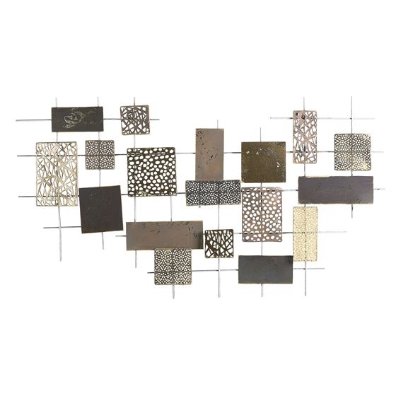 Seinäkoriste ASTATINE metalli 50 cm Kulta