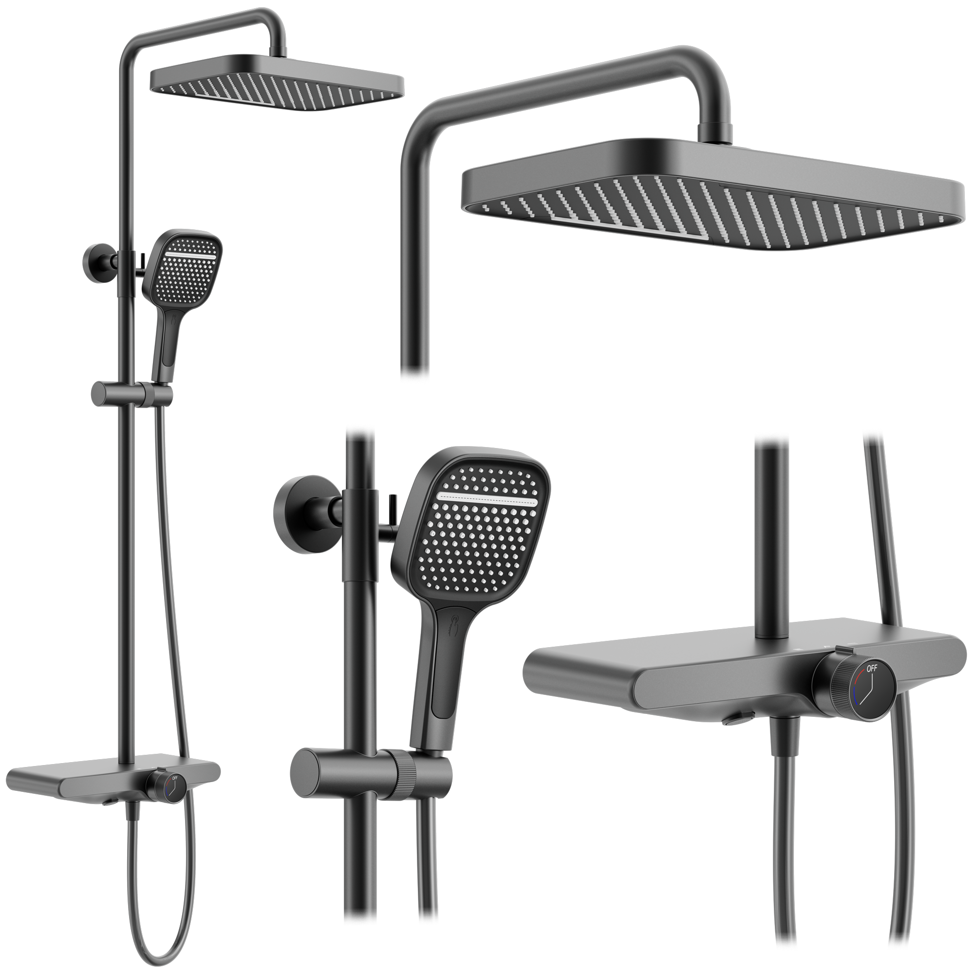 REA suihkusetti BARI titaani, 51X33X118, 5CM