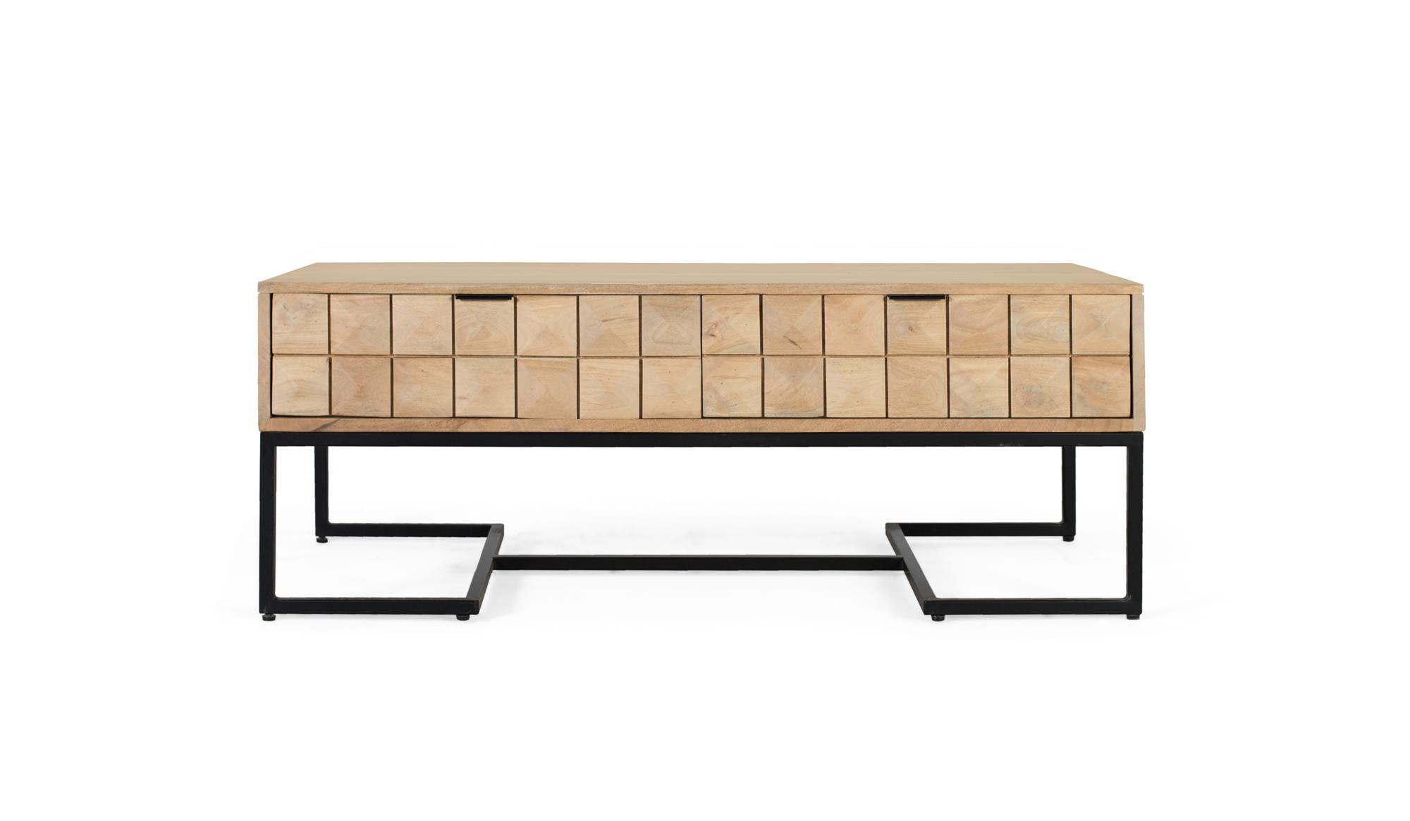 Sohvapöytä mangopuusta, käsinveistetty 120 cm